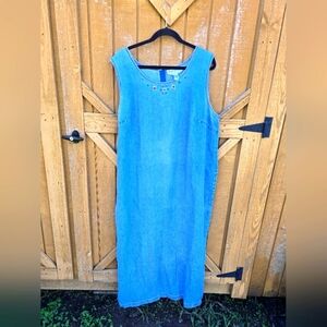 Sleeveless Blue Denim Dress